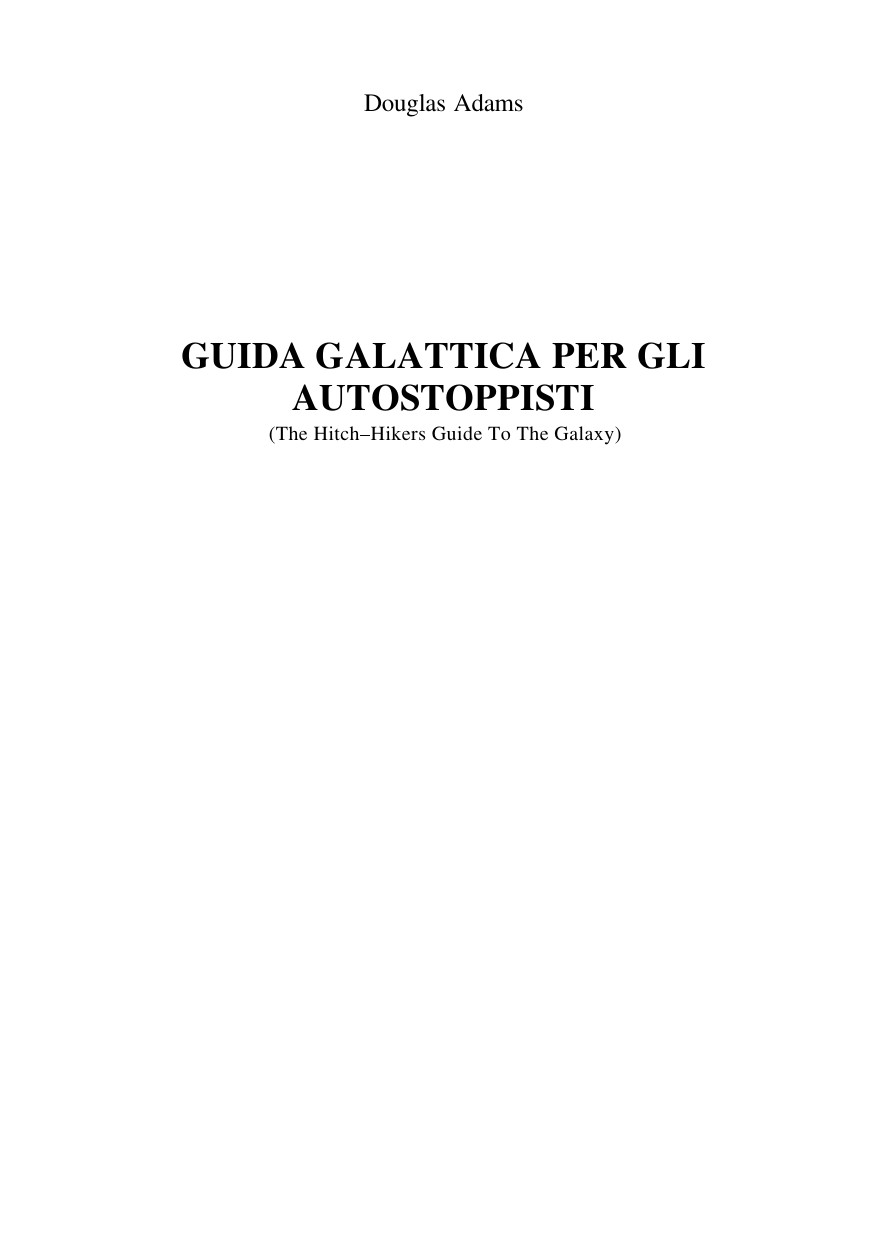 Guida Galattica per gli Autostoppisti