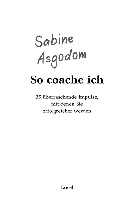 So coache ich