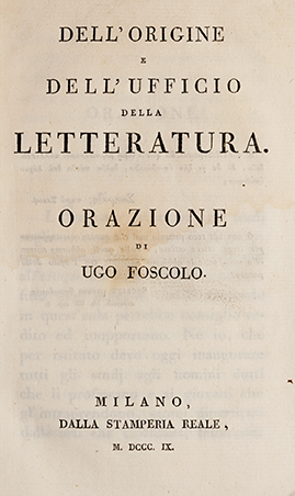 Dell'Origine e dell'Ufficio della Letteratura