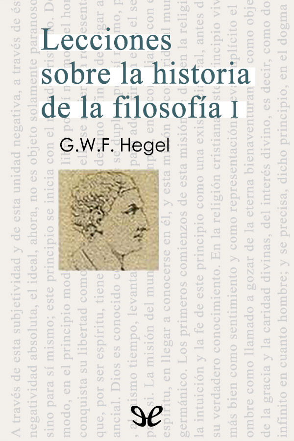 Lecciones sobre la historia de la filosofía I