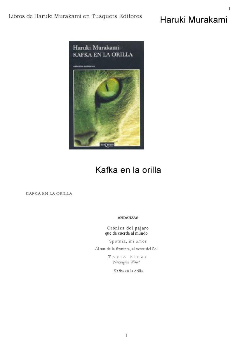 Kafka en la orilla