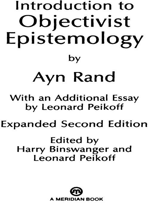 Introduction to Objectivist Epistemology