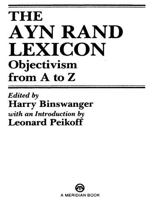 The Ayn Rand Lexicon