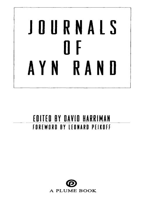 The Journals of Ayn Rand