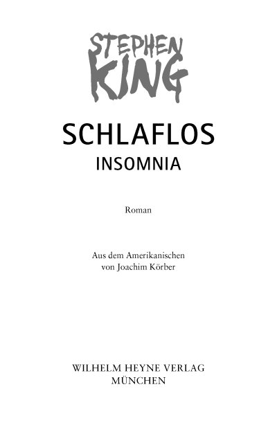 Schlaflos - Insomnia