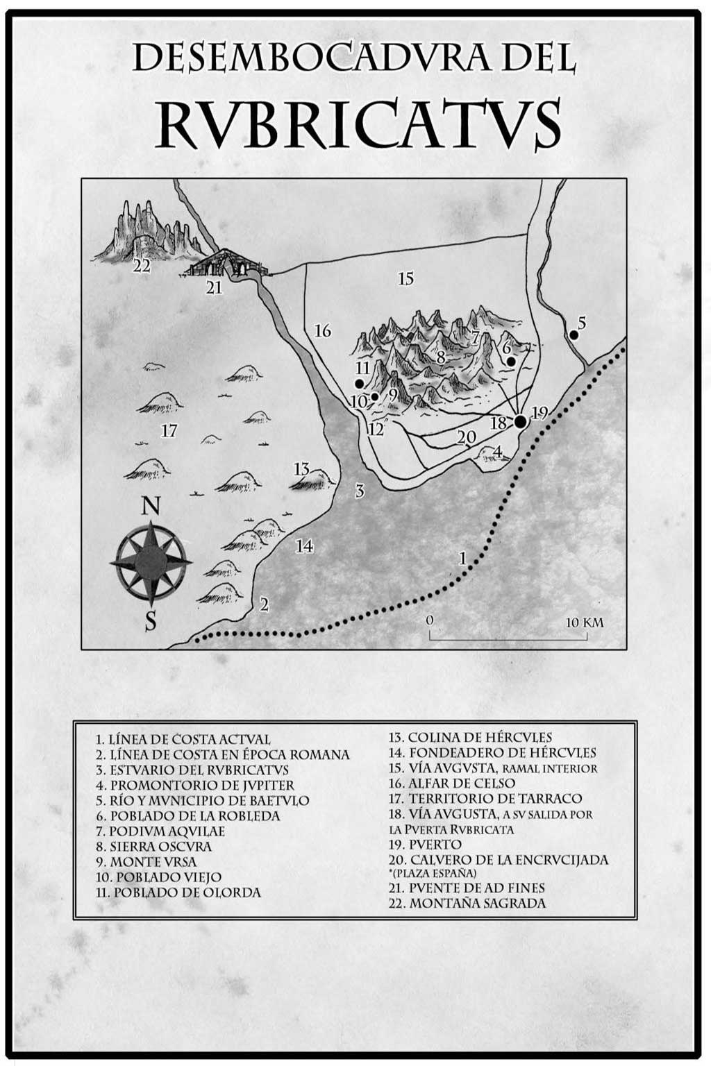 Mapa desembocadura Rubricatus