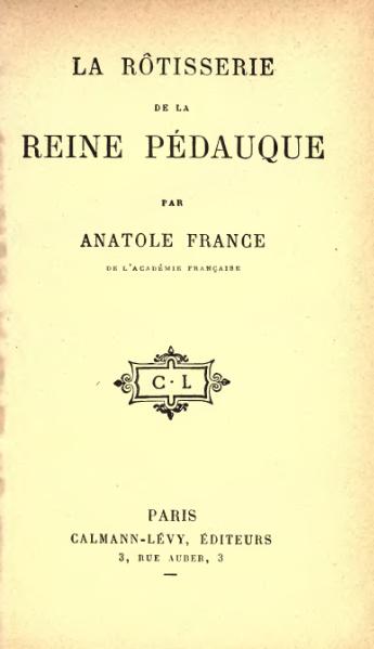 LA RÔTISSERIE DE LA REINE PÉDAUQUE